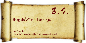Bogdán Ibolya névjegykártya