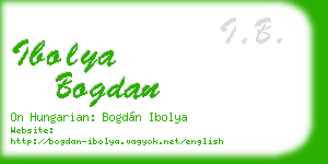 ibolya bogdan business card